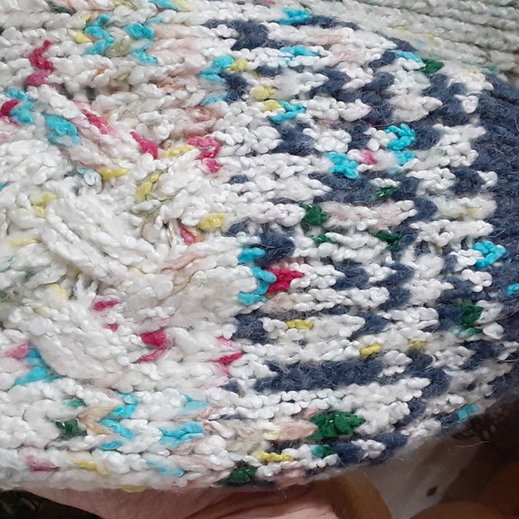 ANTHROPOLOGIE A Chunky Loose Weave *Alpaca Blend Boatneck Jumper Size Small - Picture 4 of 9